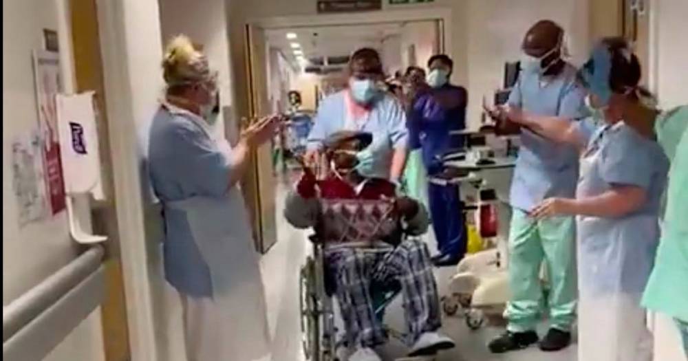 NHS staff clap for grandad who beat coronavirus - and video is making people cry - mirror.co.uk - Jamaica