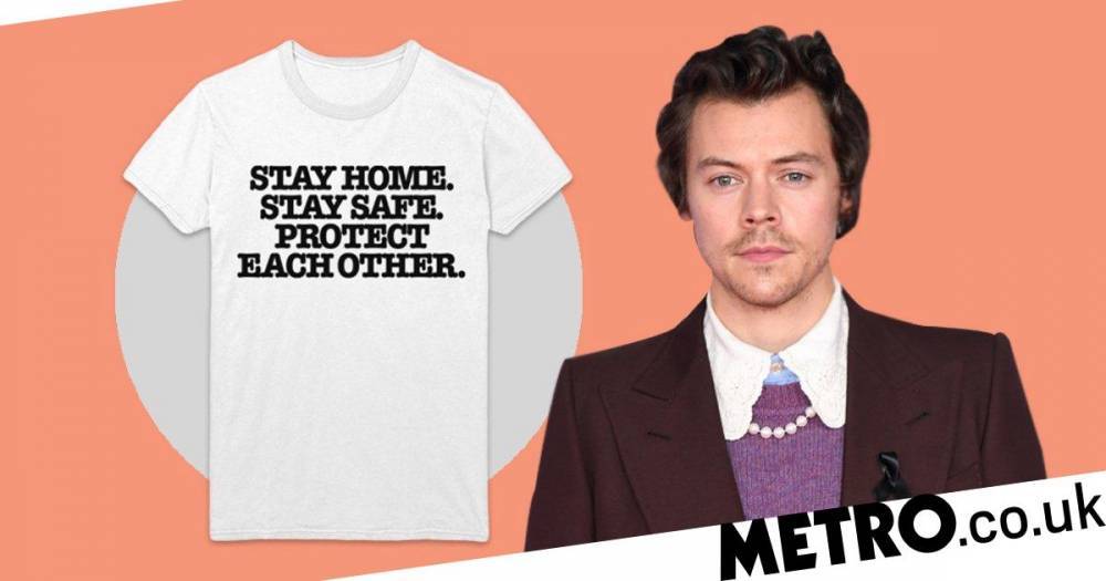 Harry Styles joins coronavirus relief efforts by selling £21 T-shirts to raise money - metro.co.uk