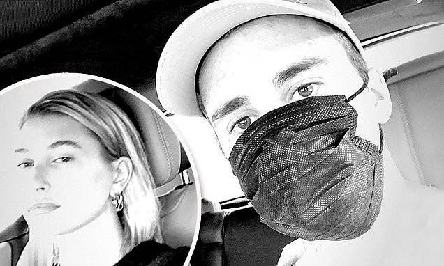 Justin Bieber - Hailey Bieber - Justin Bieber sports a face mask during drive with wife Hailey - dailymail.co.uk