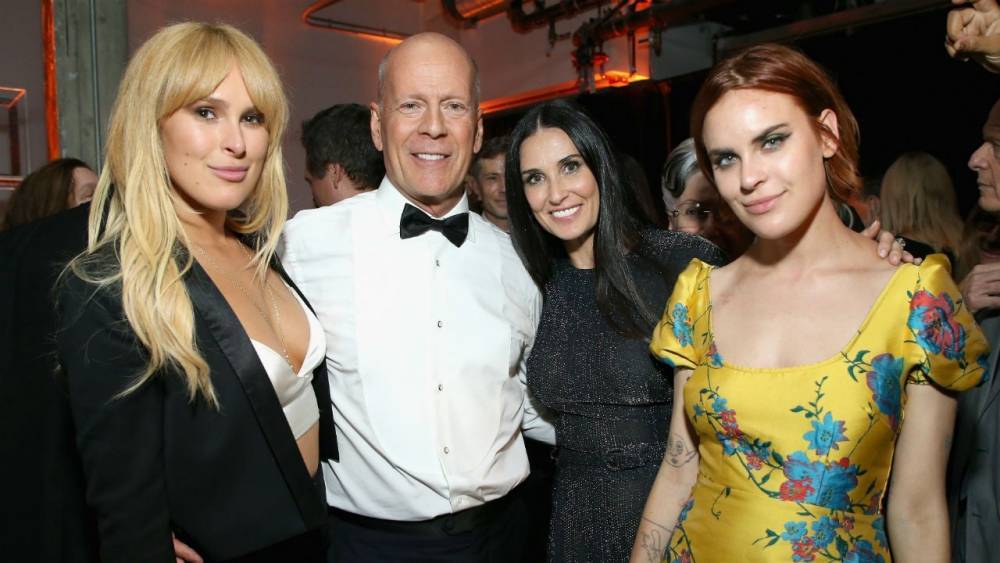 Bruce Willis - Tallulah Willis - Emma Heming Willis - Rumer Willis - Bruce Willis Shaves Daughter Tallulah’s Head After Being Quarantined With Demi Moore for Over 27 Days - etonline.com