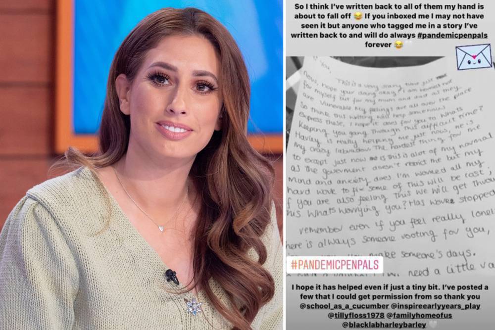Stacey Solomon - Stacey Solomon shares heartfelt handwritten letters to her fans as she makes ‘pandemic penpals’ - thesun.co.uk