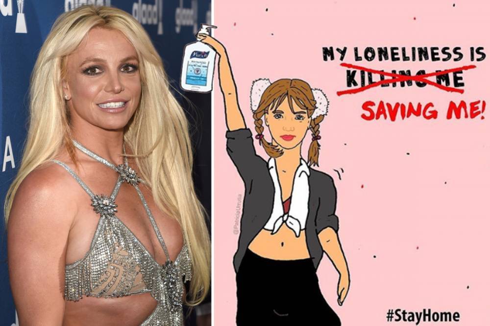 Britney Spears rewrites Baby One More Time lyrics to ‘my loneliness is saving me’ to promote social distancing - thesun.co.uk