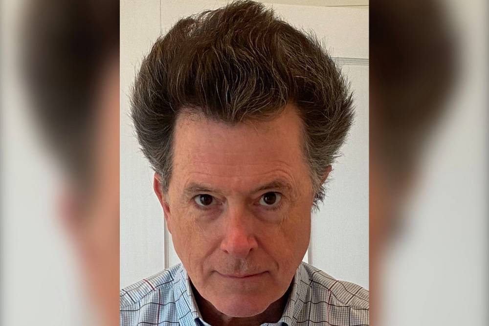 Stephen Colbert - Male celebs humble bragging about quarantine hair growth - nypost.com