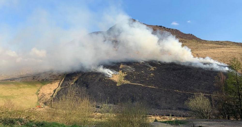 Fire chief issues plea for people to be 'responsible' during lockdown after another blaze on Saddleworth Moor - manchestereveningnews.co.uk - city Manchester
