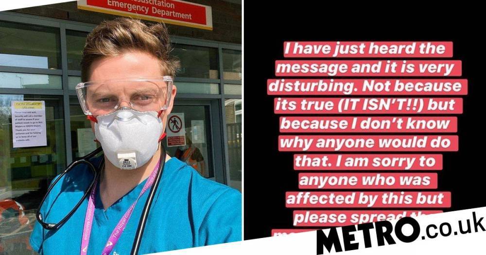 Alex George - Dr Alex George warns fans not to pay attention to ‘disturbing’ viral NHS voice note hoax - metro.co.uk