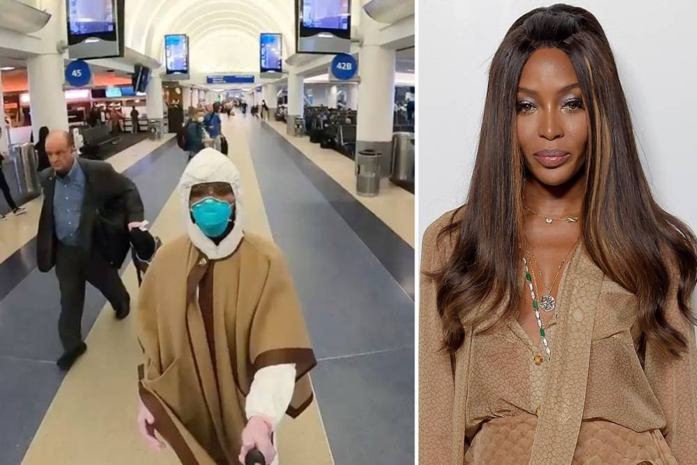 Naomi Campbell - Naomi Campbell wears full hazmat suit in the airport as she ignores lockdown rules to travel - thesun.co.uk