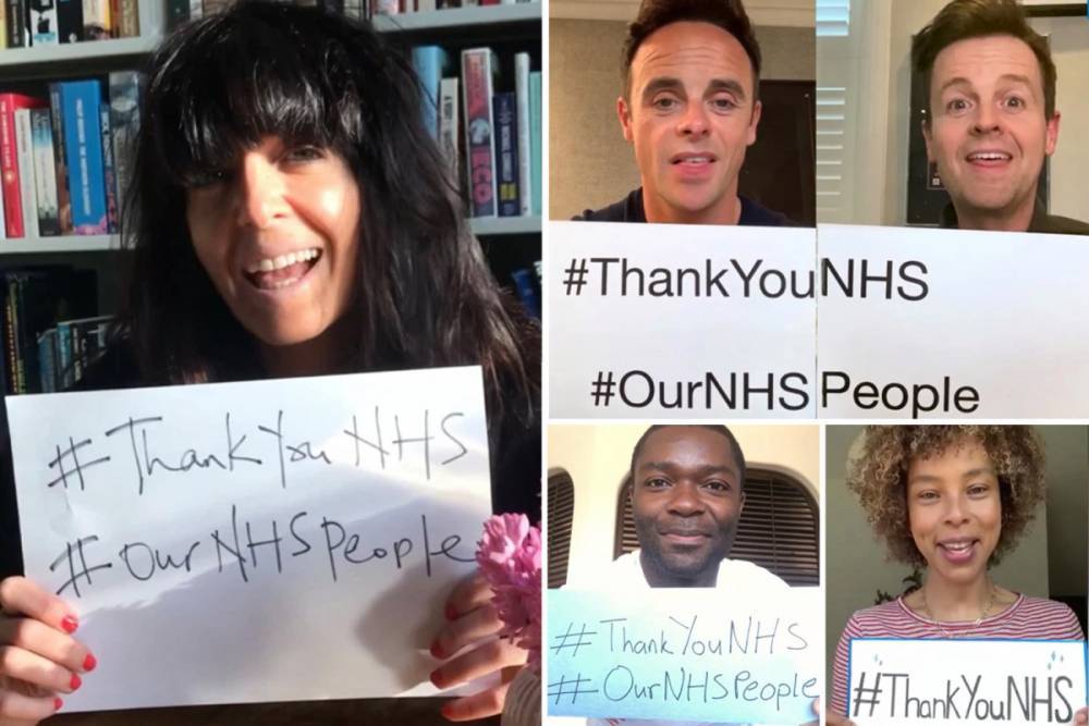 Gary Barlow - Simon Pegg - Simon Cowell - Billie Eilish - David Walliams - queen Anne - Hugh Grant - Tom Hiddleston - Olivia Colman - Colin Firth - Ant and Dec and Claudia Winkleman lead celebs thanking the NHS in new clap for carers video - thesun.co.uk
