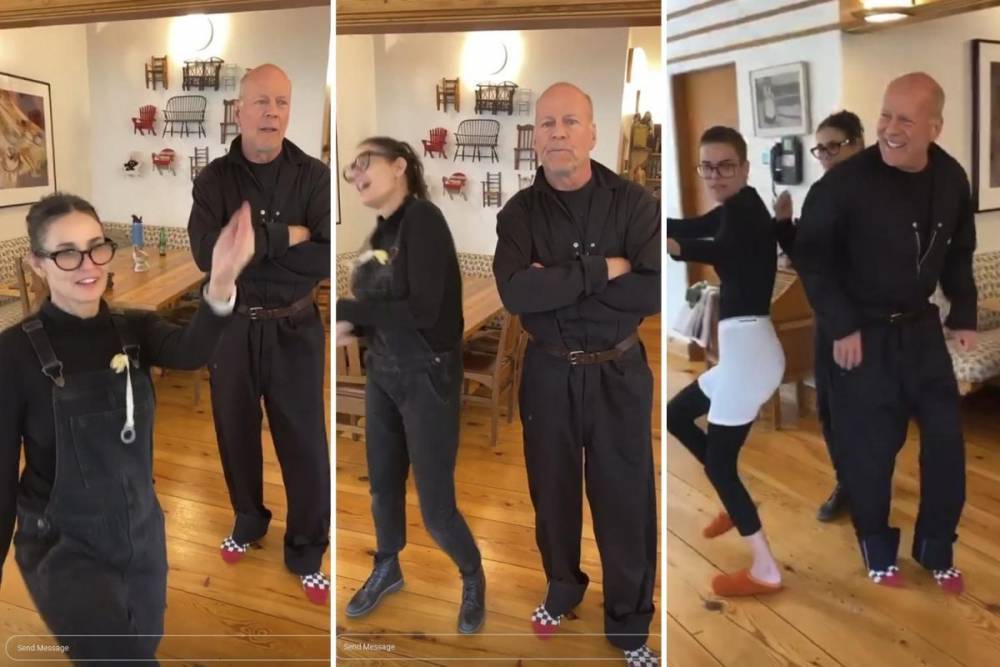 Bruce Willis - Bruce Willis and Demi Moore have a dance-off as actor isolates away from wife with ex and their daughters - thesun.co.uk - state Idaho