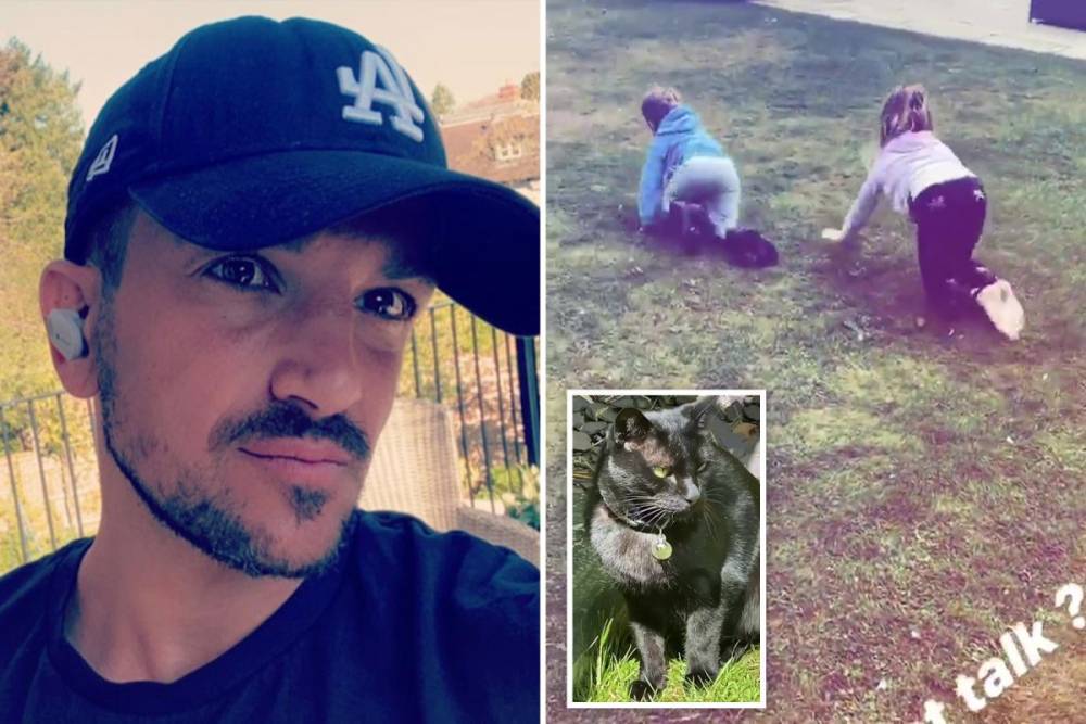 Peter Andre - Peter Andre shares rare snaps of kids Theo, 3, and Amelia, 6, as they find ‘magic cat’ in their huge garden - thesun.co.uk
