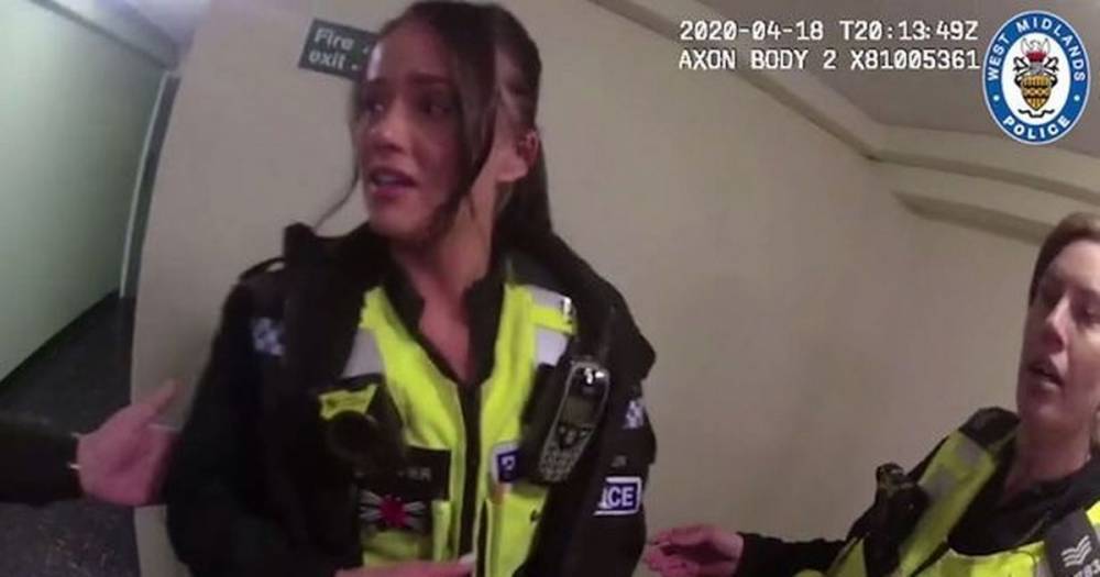 Moment police officer breaks down after covidiot thug, 41, spits blood in her eye - mirror.co.uk