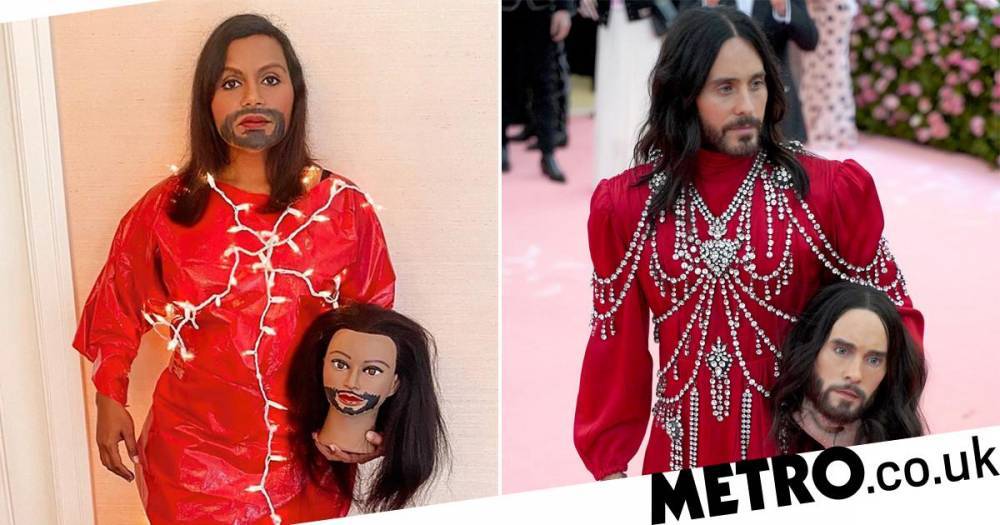 Jared Leto - Mindy Kaling - Mindy Kaling has recreated Jared Leto’s iconic Met Gala outfit and it is everything - metro.co.uk