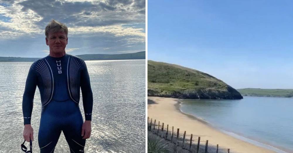 Gordon Ramsay - Gordon Ramsay shares video of the incredible beach views from his £4.4 million Cornwall mansion - ok.co.uk - city London
