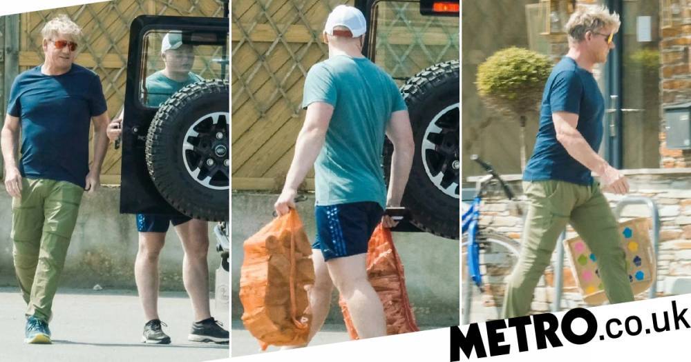 Gordon Ramsay - Gordon Ramsay looks cheerful while shopping with son in Cornwall amid tension with locals - metro.co.uk