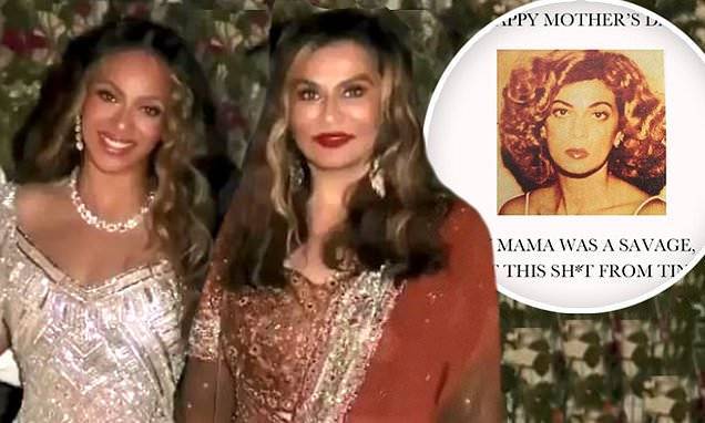 Tina Lawson - Beyonce wishes Tina Lawson a happy Mother's Day by reprising her new Savage shout-out - dailymail.co.uk - state Texas