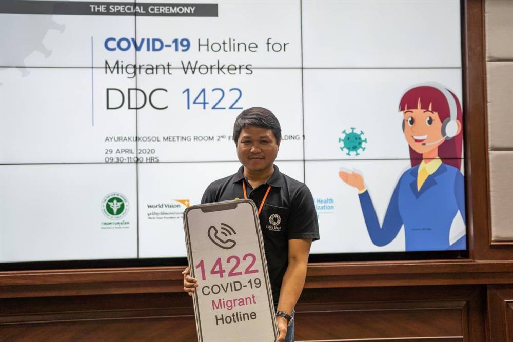 Hotline clears COVID-19 barriers - who.int - Thailand - Cambodia - Burma