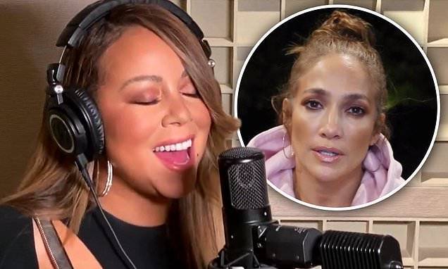 Jennifer Lopez - Mariah Carey - Mariah Carey dazzles with remote performance as she joins Jennifer Lopez for Rise Up New York! - dailymail.co.uk - New York - city New York