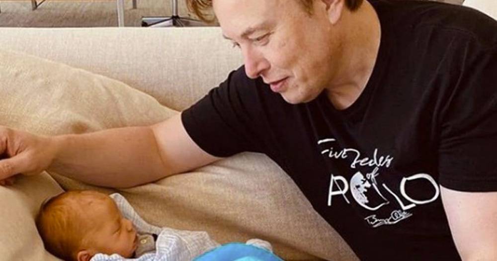 Elon Musk - Grimes films Elon Musk cuddling tiny baby X Æ A-12 to celebrate Mother's Day - mirror.co.uk