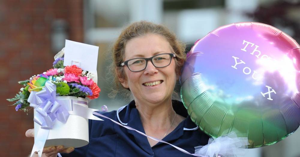 Flowers for Wishaw care home boss Cathy who is keeping everyone going during the coronavirus crisis - dailyrecord.co.uk