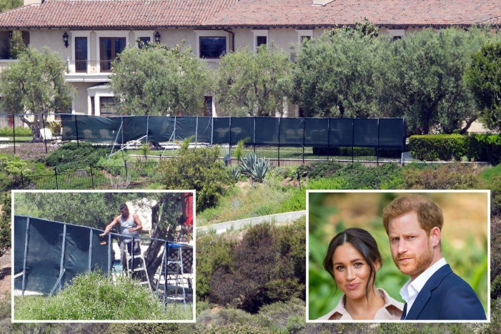 Harry Princeharry - Meghan Markle - Meghan Markle and Prince Harry put up privacy screens around $18million LA mansion after realising hikers can see inside - thesun.co.uk - county Tyler - county Los Angeles - county Perry