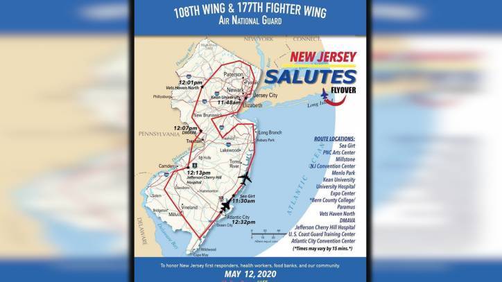 New Jersey Air National Guard to perform flyover in honor of frontline workers - fox29.com - state New Jersey