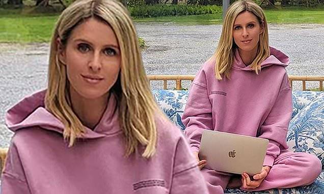 Nicky Hilton - Nicky Hilton shows off her luxurious work-from-home set up as she lounges around in her cozy sweats - dailymail.co.uk