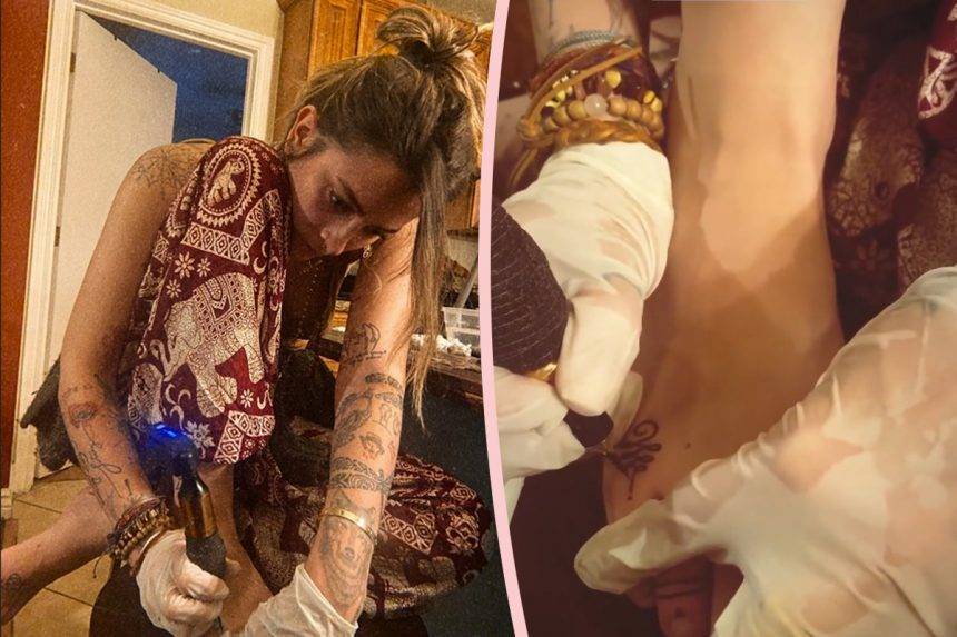 Paris Jackson Is Doing Her Own Tattoos In Quarantine — Look! - perezhilton.com