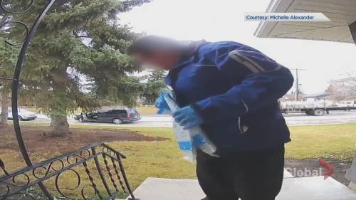 Delivery driver caught spitting and sneezing on doorstep - globalnews.ca