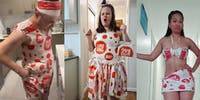 Coles fashion? People are crafting hilarious couture looks from supermarket bags! - lifestyle.com.au