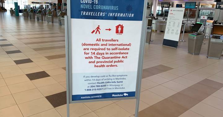 Traffic plummets, signs replace travellers at Winnipeg Richardson International Airport - globalnews.ca