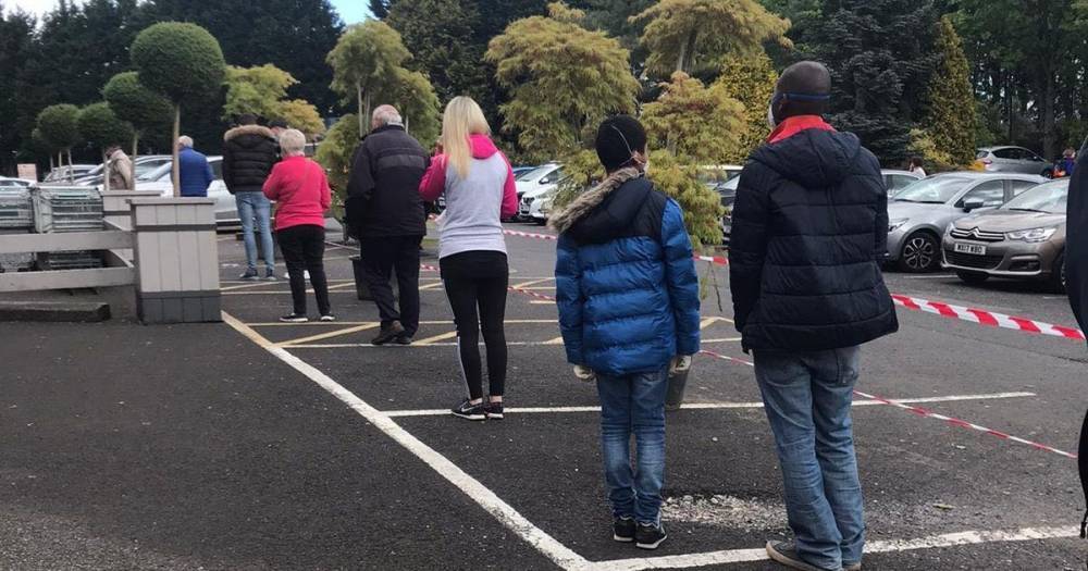 Huge queues as over 100 eager shoppers turn up at garden centre on morning it reopens - manchestereveningnews.co.uk - county Garden - county Centre