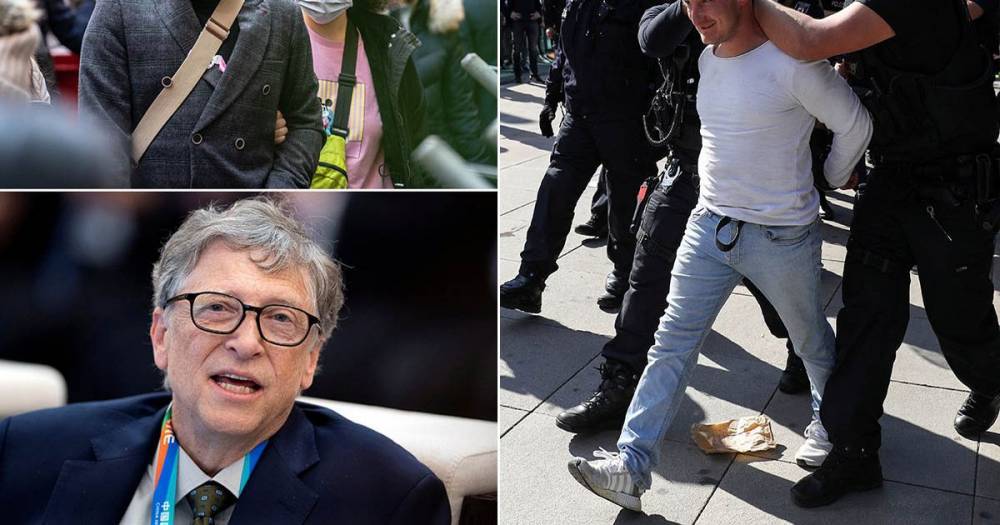 Bill Gates - Whacky mind control chip coronavirus conspiracy theory sparks violent protests - dailystar.co.uk - Germany