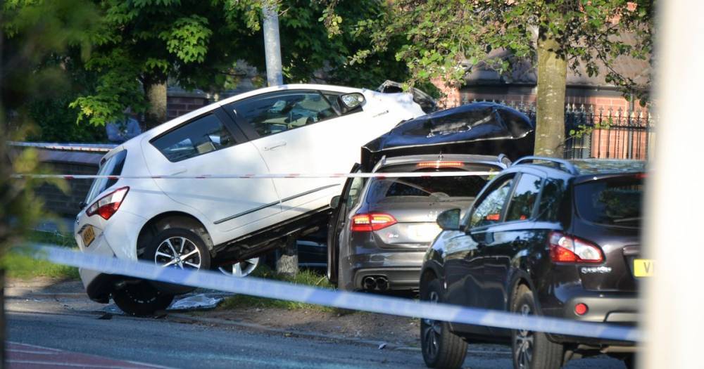 A car landed on top of another during a road rage incident in Chorlton - manchestereveningnews.co.uk - city Manchester