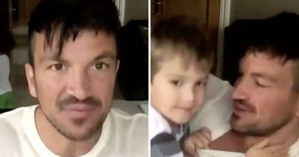 Peter Andre - Ruth Langsford - Peter Andre gives rare glimpse of son Theodore as he gatecrashes interview - ok.co.uk