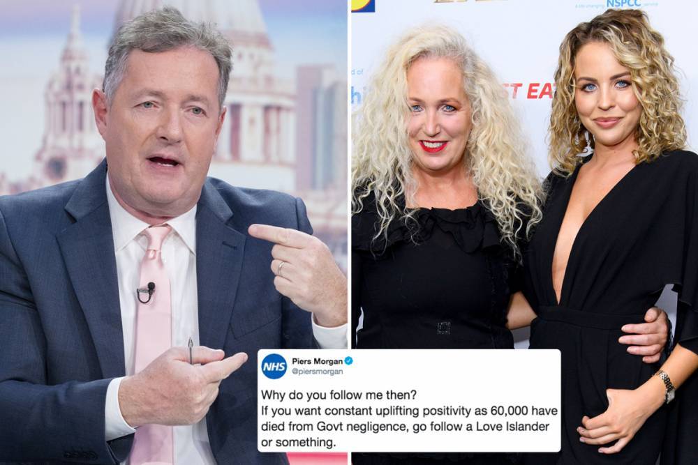 Piers Morgan - Piers Morgan tears into Lydia Bright’s mum telling her ‘go follow a Love Islander’ as she complains about his negativity - thesun.co.uk - Britain