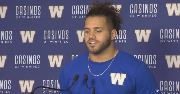 Bombers’ Oliveira a hero off-field with rescue of woman, dog from Red River - globalnews.ca - parish Red River