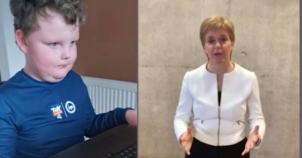 Nicola Sturgeon sends sweet video message to little boy with learning disabilities so he's comfortable letting care staff into home - dailyrecord.co.uk - Scotland