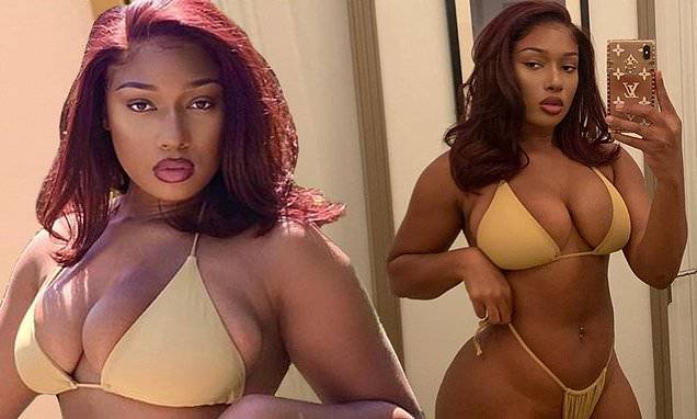 Megan Thee-Stallion - Megan Thee Stallion strips down to nude string bikini... after making Billboard Chart 'her-story' - dailymail.co.uk - state California - Brazil