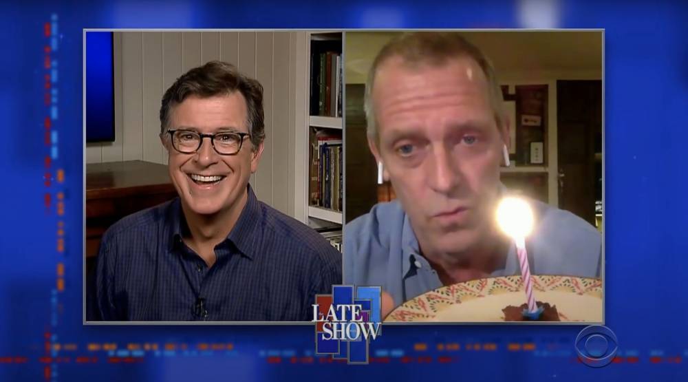 Stephen Colbert - Hugh Laurie Gives Stephen Colbert A Special, Remote Birthday Surprise - etcanada.com