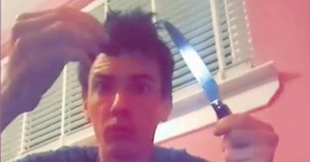 'OMG it's working, it's cutting ma hair' Scots funny man goes viral after cutting own hair with butter knife - dailyrecord.co.uk - Scotland