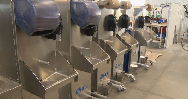 Manufacturing mobile handwashing stations saves Beauharnois metal company - globalnews.ca