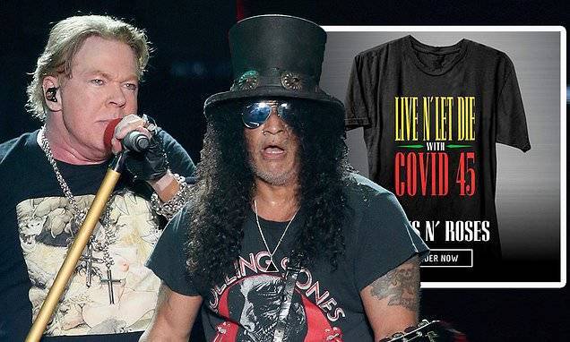 Donald Trump - Guns N' Roses rips President Trump with Live N' Let Die With COVID 45 shirt - dailymail.co.uk - state Arizona