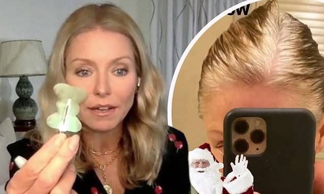 Kelly Ripa - Ryan Seacrest - Kelly Ripa reveals she has been using barrettes to cover up her growing grey hair - dailymail.co.uk