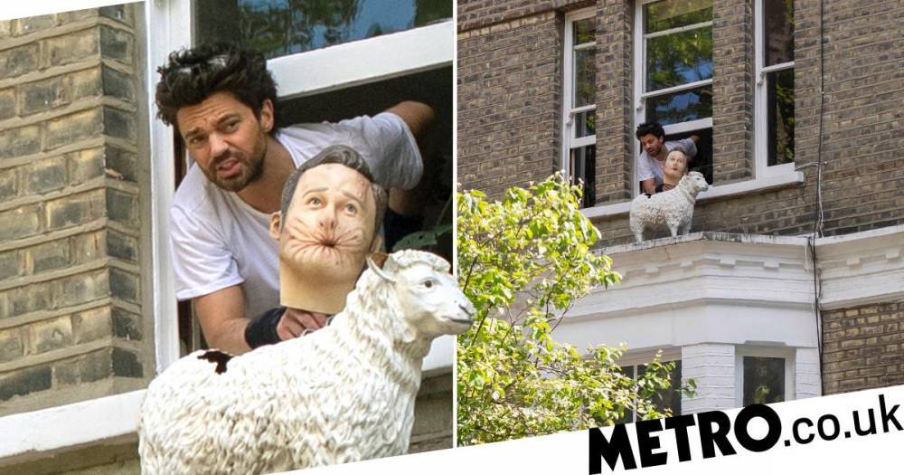 Dominic Cooper hangs sheep and disembodied head out his window and we have questions - metro.co.uk