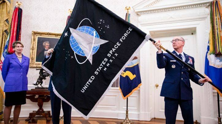 Donald Trump - Space Force unveils flag; Trump touts 'super-duper missile' - fox29.com - Washington