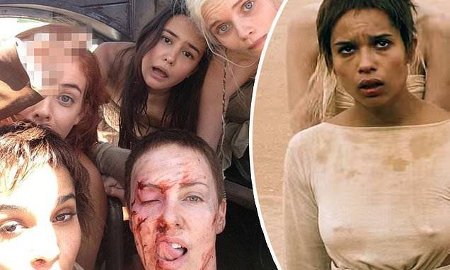 Zoe Kravitz - Charlize Theron - Riley Keough - Zoe Kravitz reminisces about Mad Max: Fury Road with some throwback behind-the-scenes photos - dailymail.co.uk