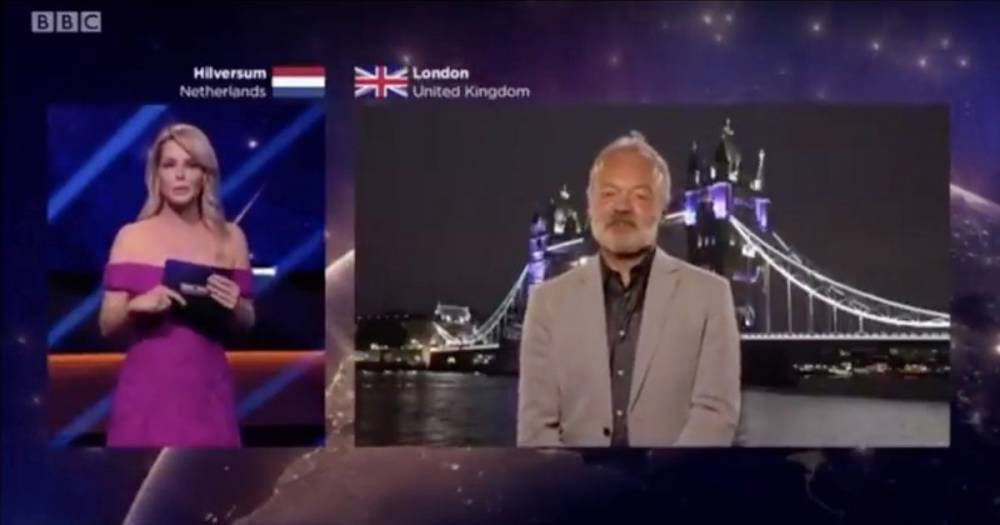 Graham Norton - Graham Norton cringes over 'awkward' exchange with Eurovision host - mirror.co.uk - Ireland - Netherlands