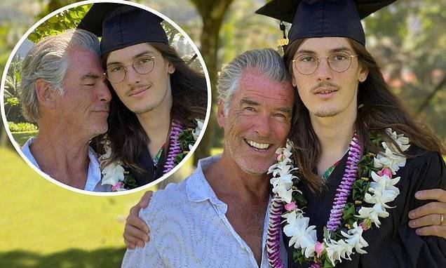 Pierce Brosnan congratulates his son Dylan on his graduation from USC as the ceremony was cancelled - dailymail.co.uk - state California