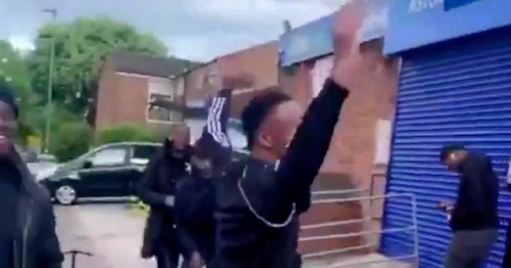 Group of 18 youths start 'exercising' after PC confronts them outside supermarket - mirror.co.uk - city Birmingham