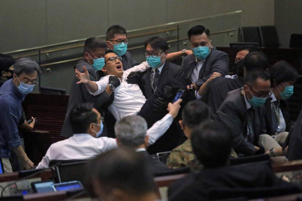 Hong Kong lawmakers clash as pro-Beijing camp elects chair - clickorlando.com - city Beijing - Hong Kong - city Hong Kong