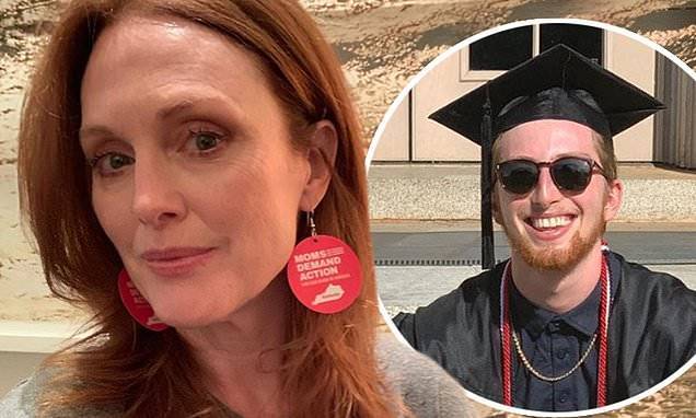 Julianne Moore - Julianne Moore is 'heartbroken' over not being able to watch son graduate from college amid COVID-19 - dailymail.co.uk